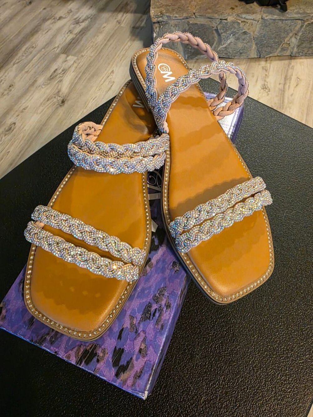 Chelsea Moreland Sparkly Sandals - 9 W